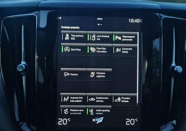 Volvo XC 60 cena 159000 przebieg: 80200, rok produkcji 2020 z Myszków małe 742